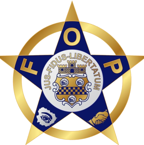 Yellow and blue FOP logo