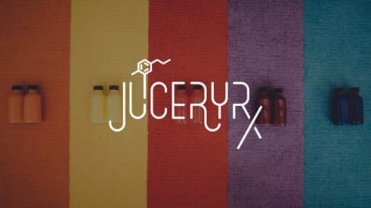 IU C&I Studios Page JuiceryRx Marketing Solutions by C&I Studios An Idea Agency White JuiceryRx logo against multicolored background