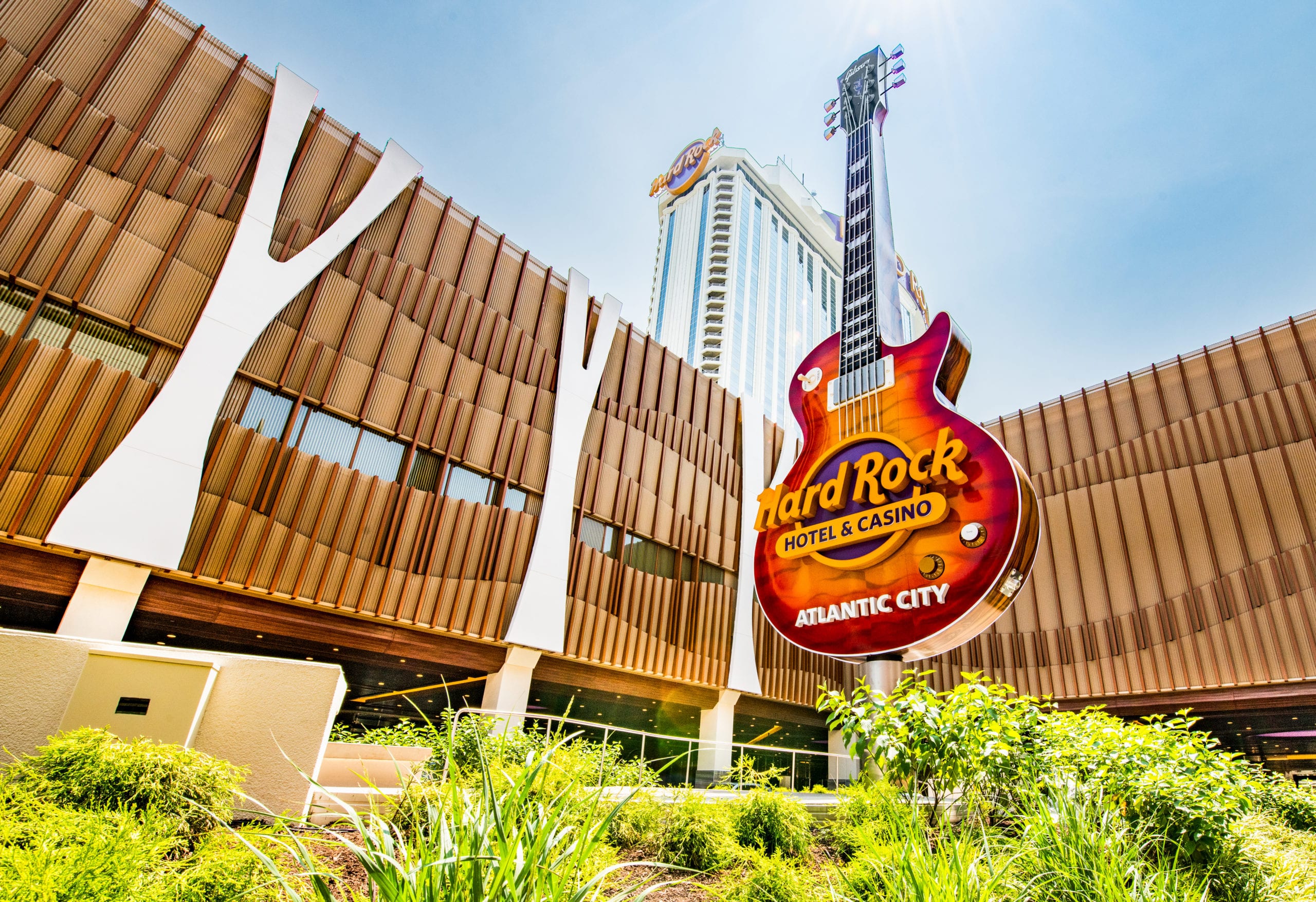 IU EDSA Hard Rock Hotel & Casino Atlantic City Closeup of guitar in courtyard