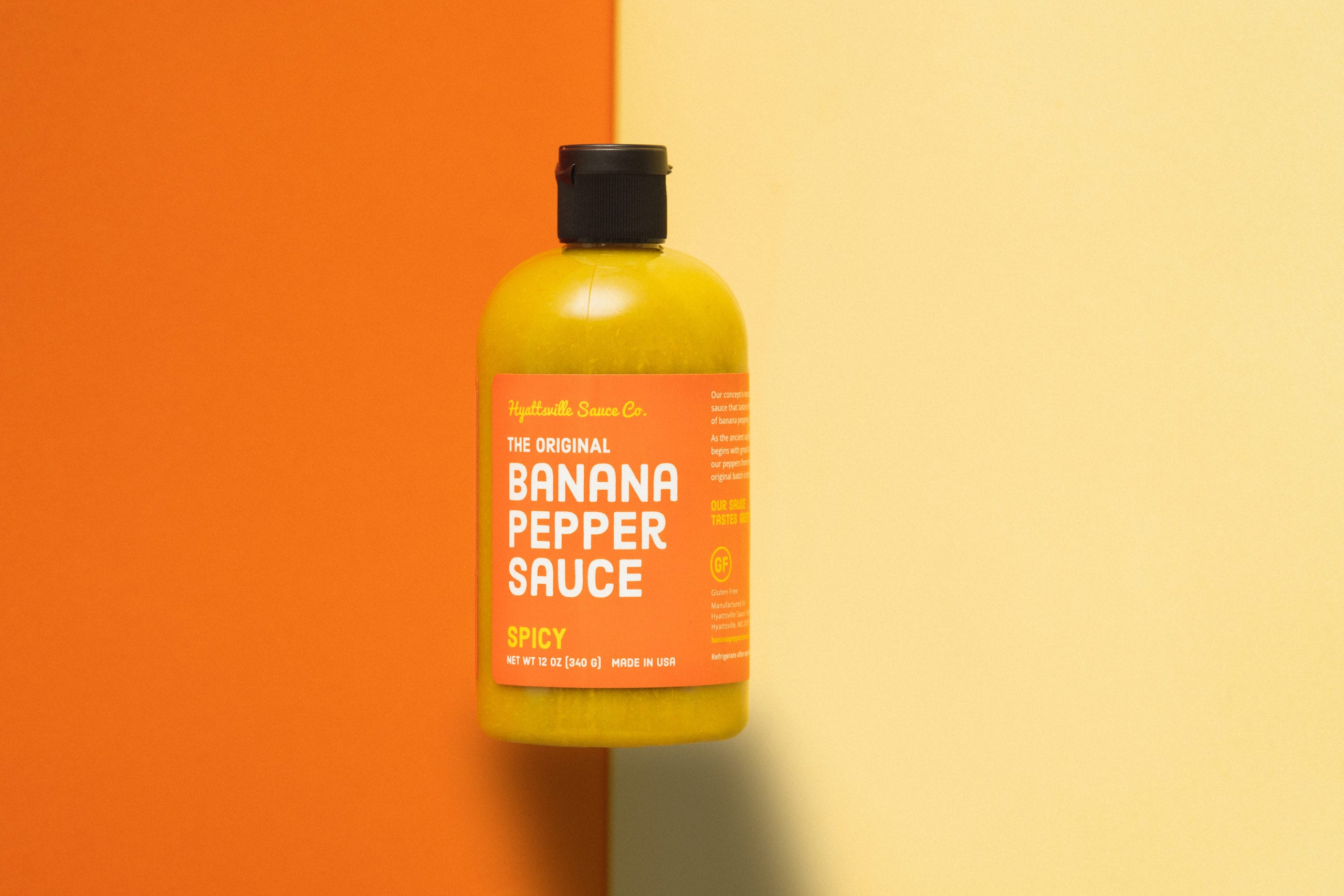 The Original Banana Pepper Sauce bottle Spicy flavor