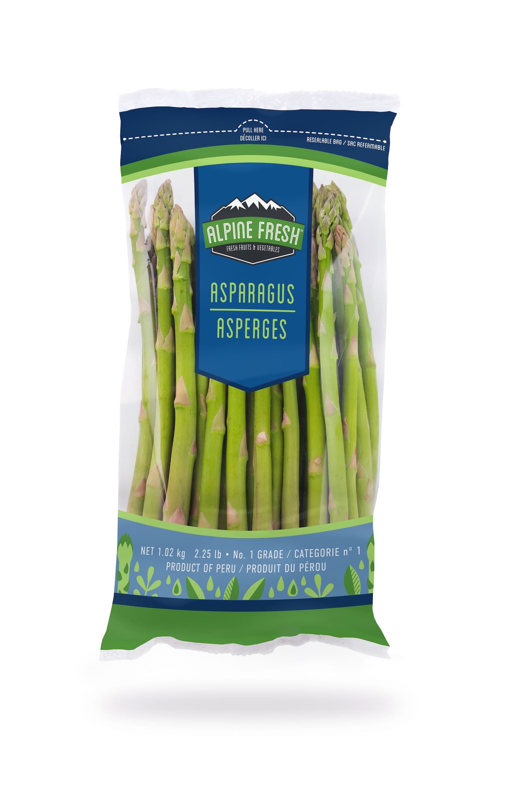 Bag of Alpine Fresh asparagus from Peru