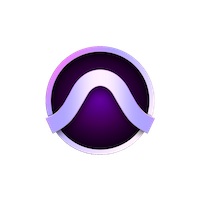 Purple Curve Graphic Icon