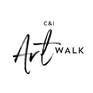 Black and white C&I Artwalk logo