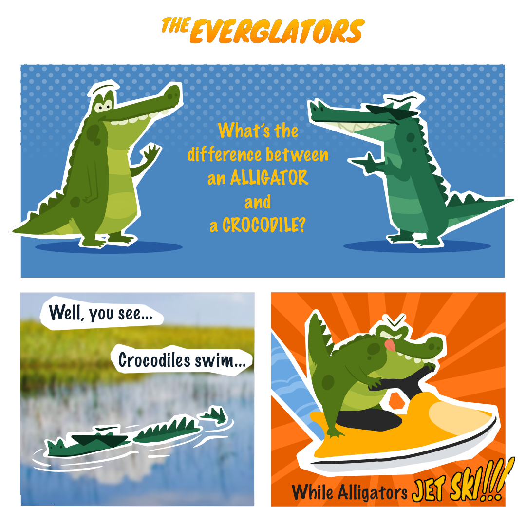 The Everglators Alligators vs Croc Comic