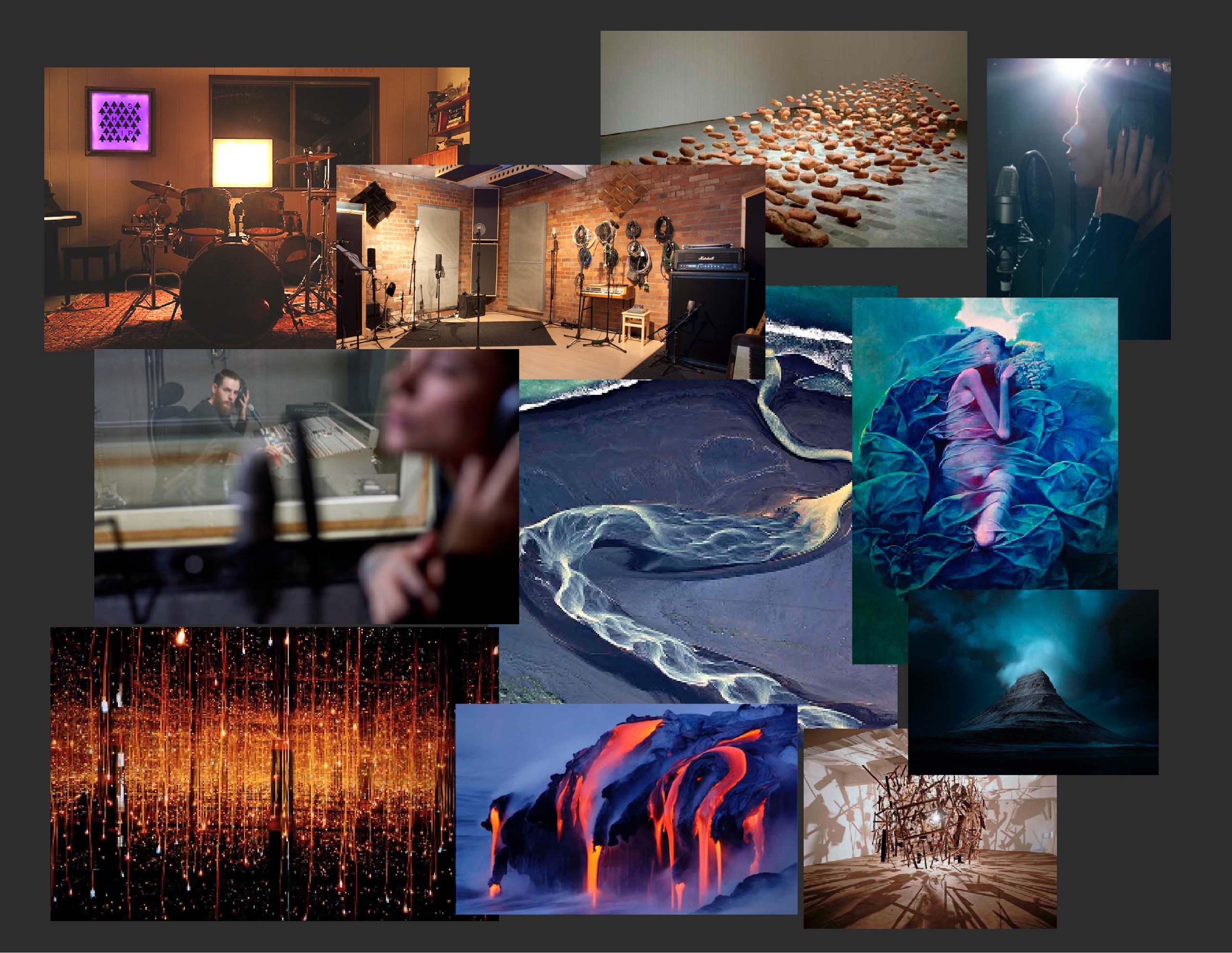 Web Mood Board with various images