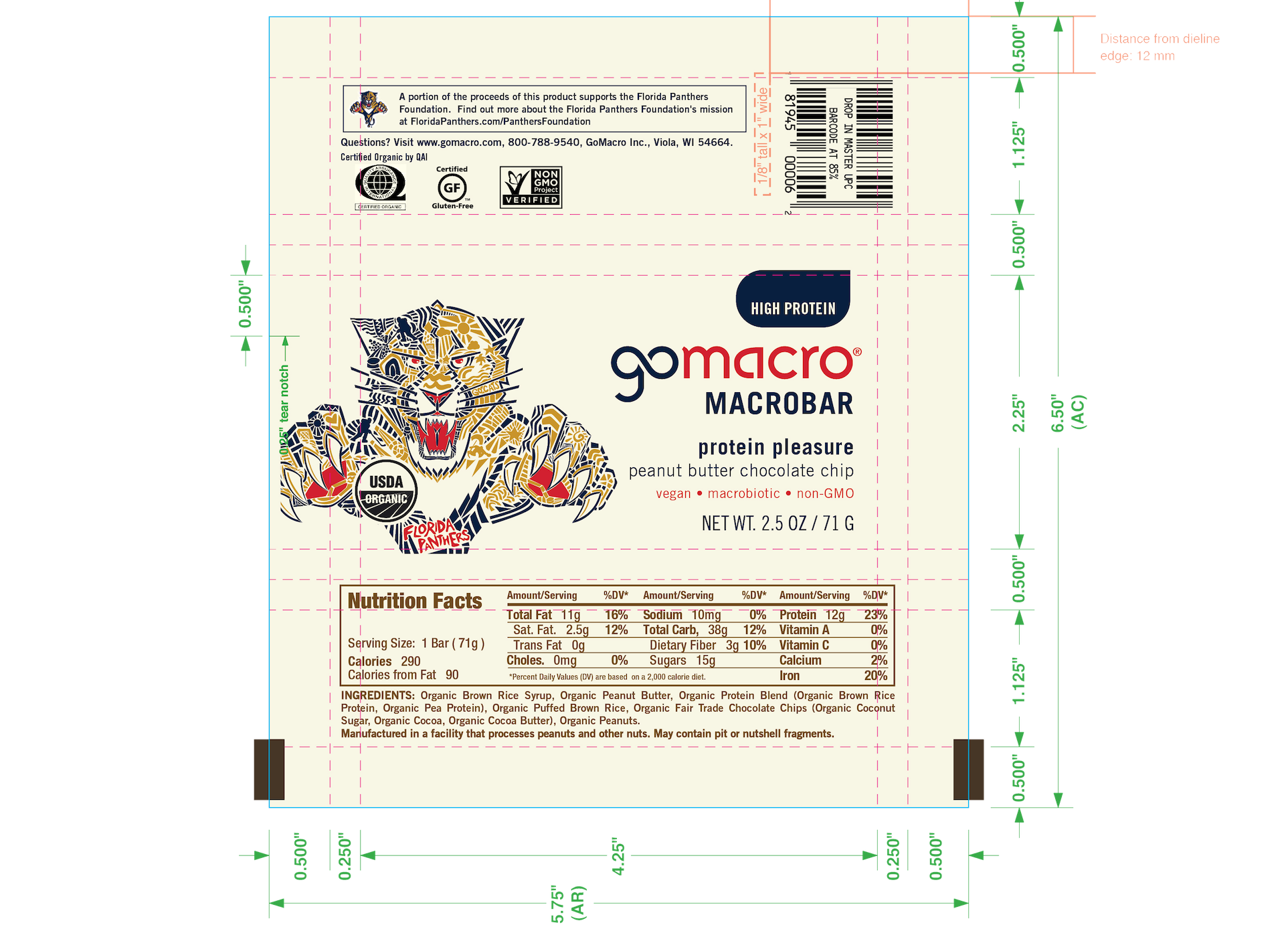Go Macro Macrobar package label
