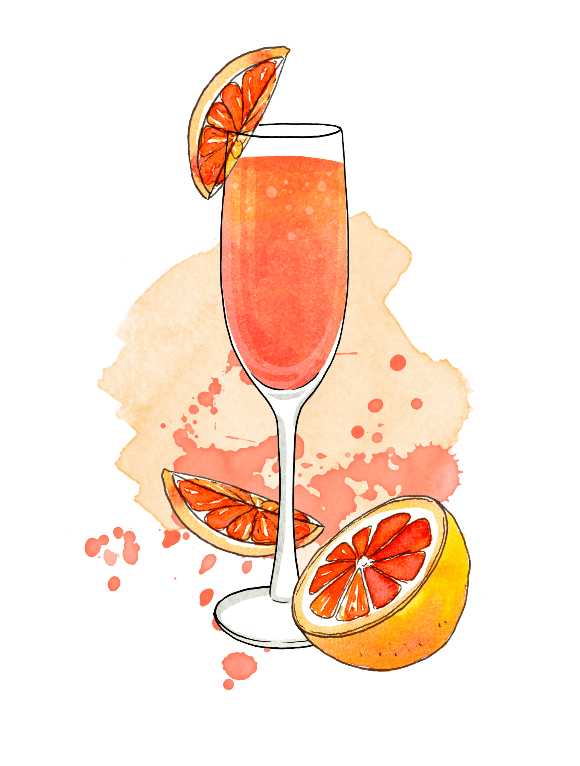 IU C&I Studios Page Grapefruit Mimosa with orange slices artwork graphic