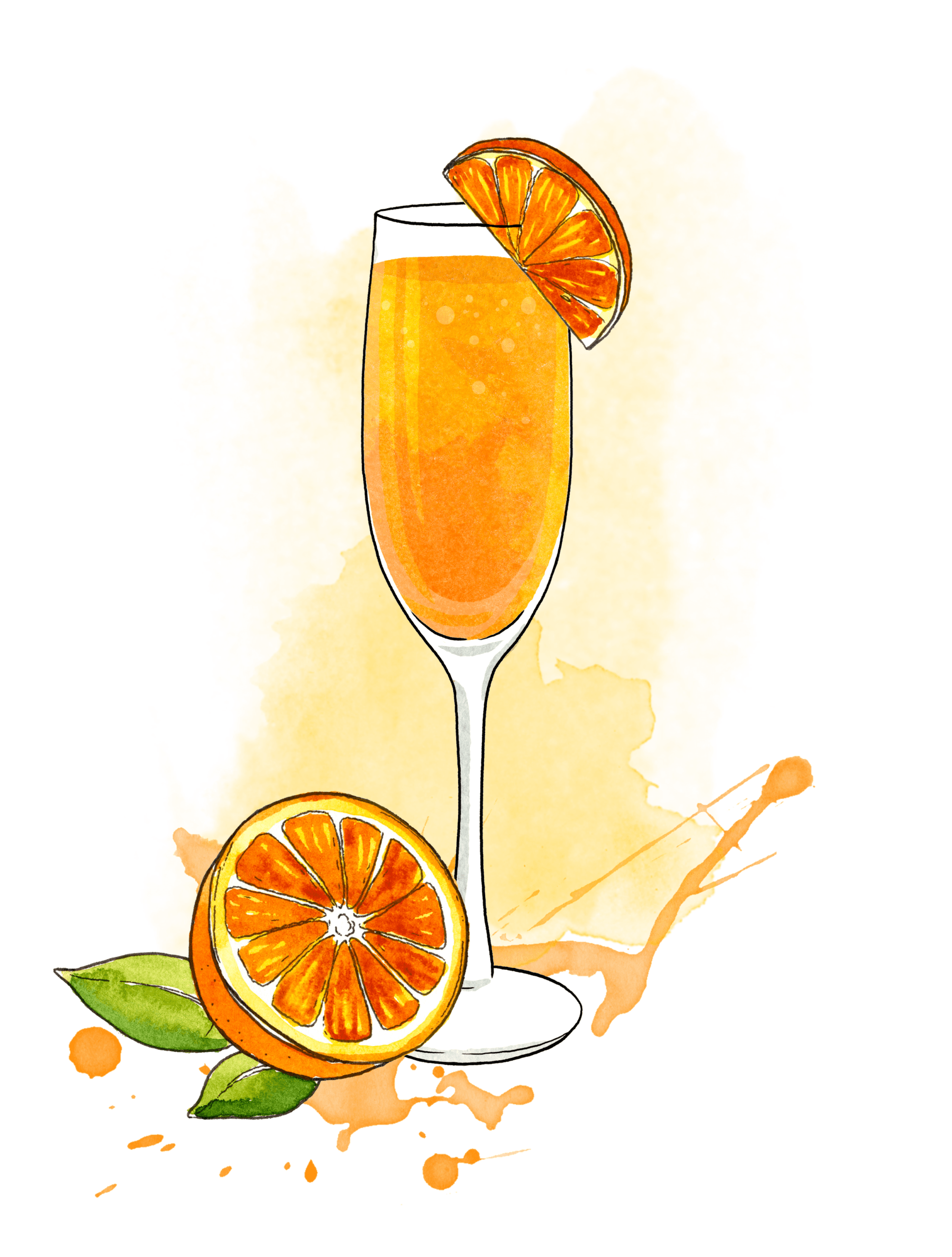 IU C&I Studios Page Orange Mimosa with orange slices artwork graphic