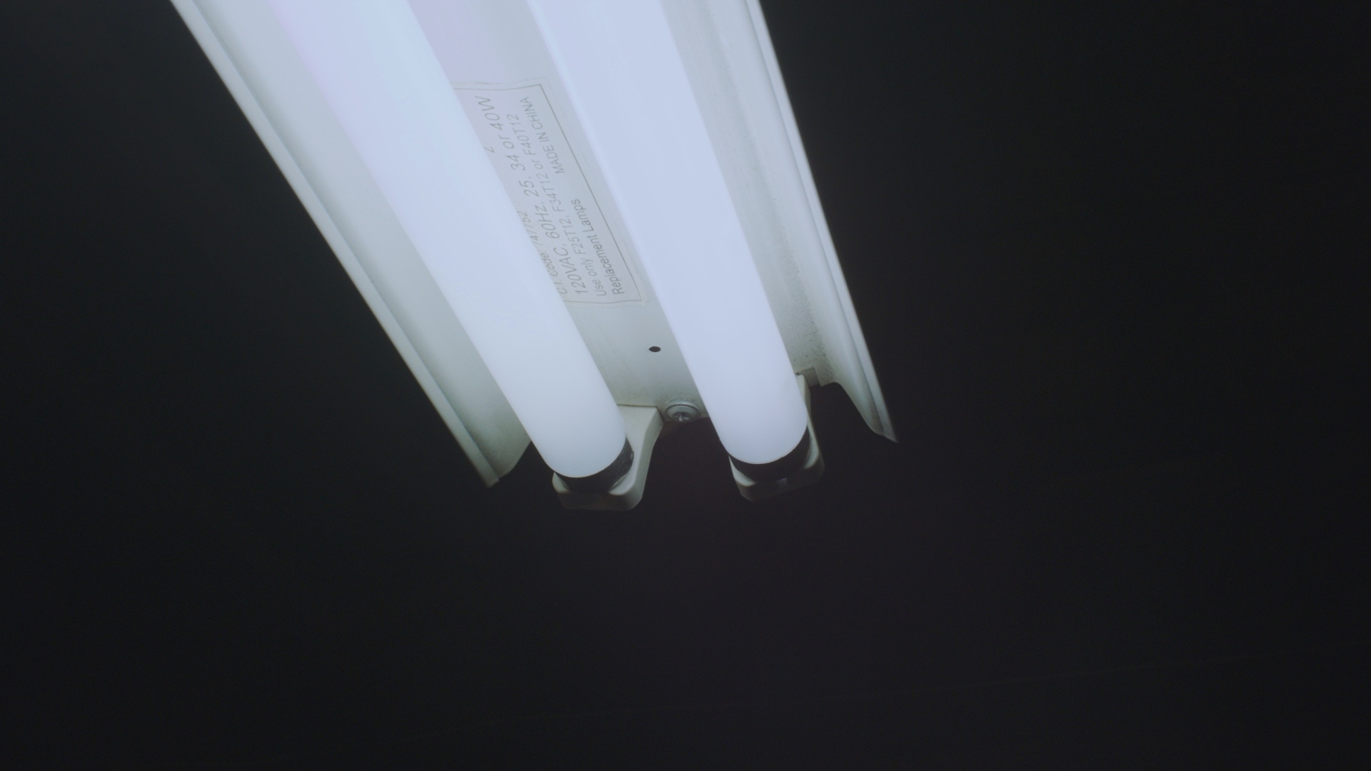 Closeup view of workbench lights
