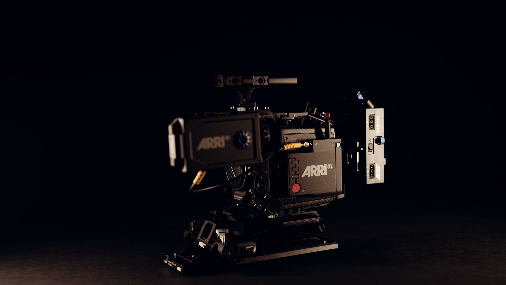 Side profile of Arri Alexa Mini Camera equipment on display