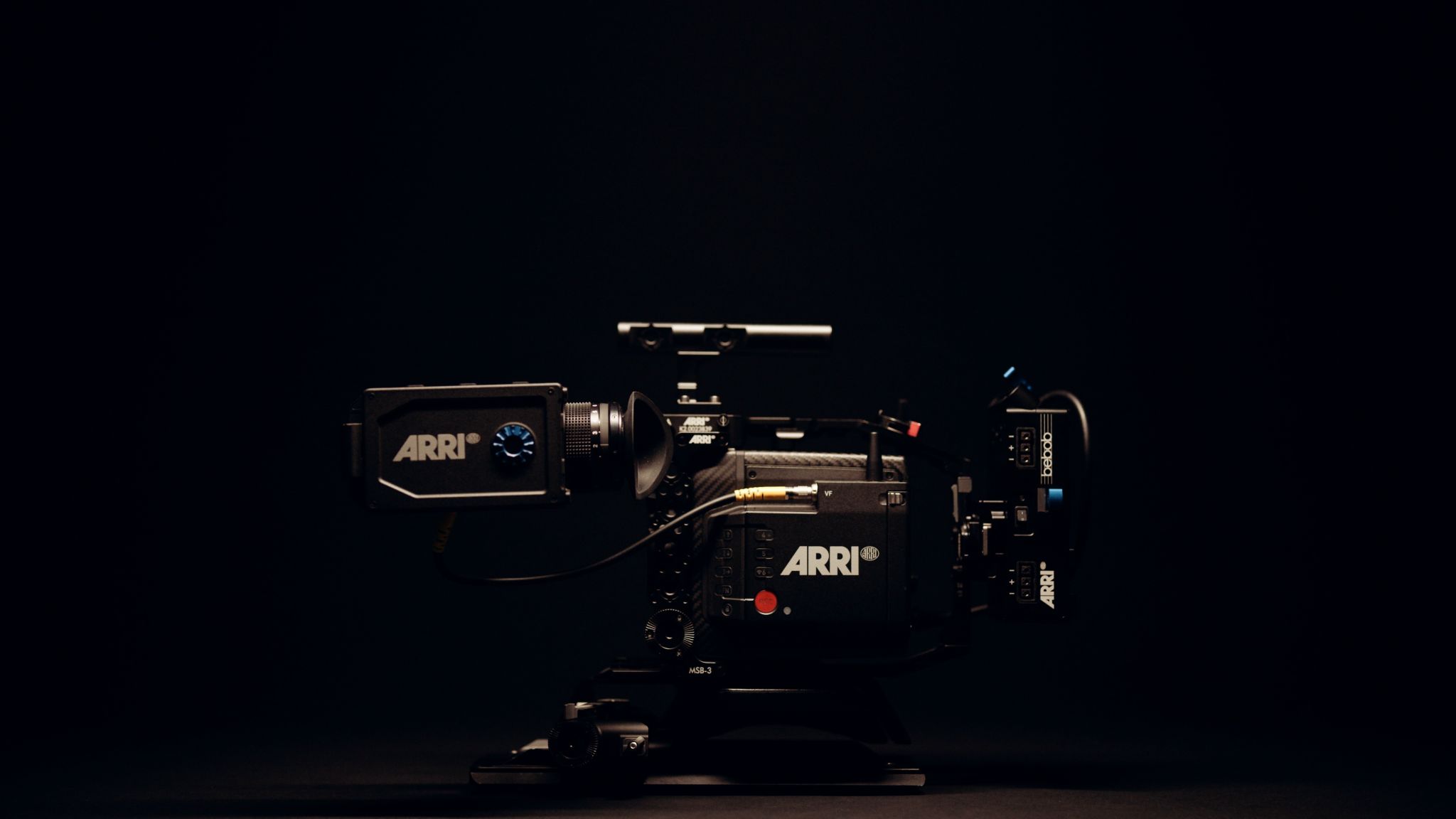 Large Format Camera equipment on display Side profile of Arri Alexa Mini Camera equipment on display