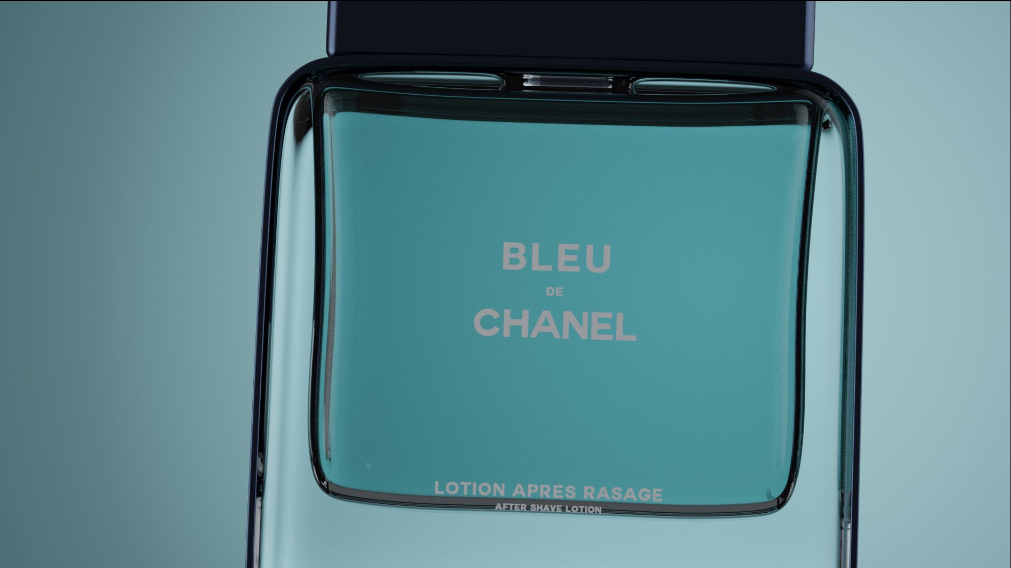 Bleu de Chanel After shave lotion on display