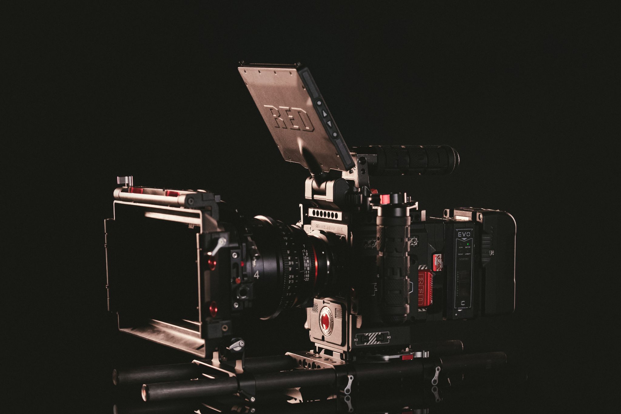 Closeup of RED video camera