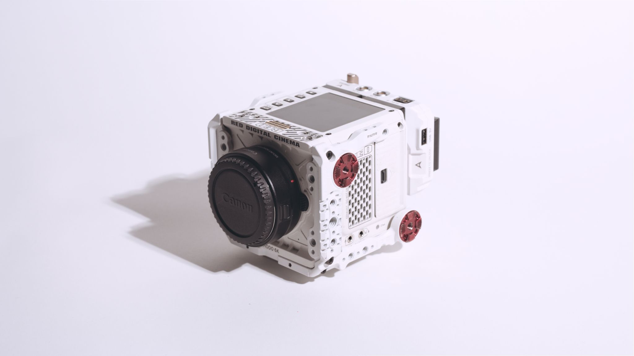White camera on display