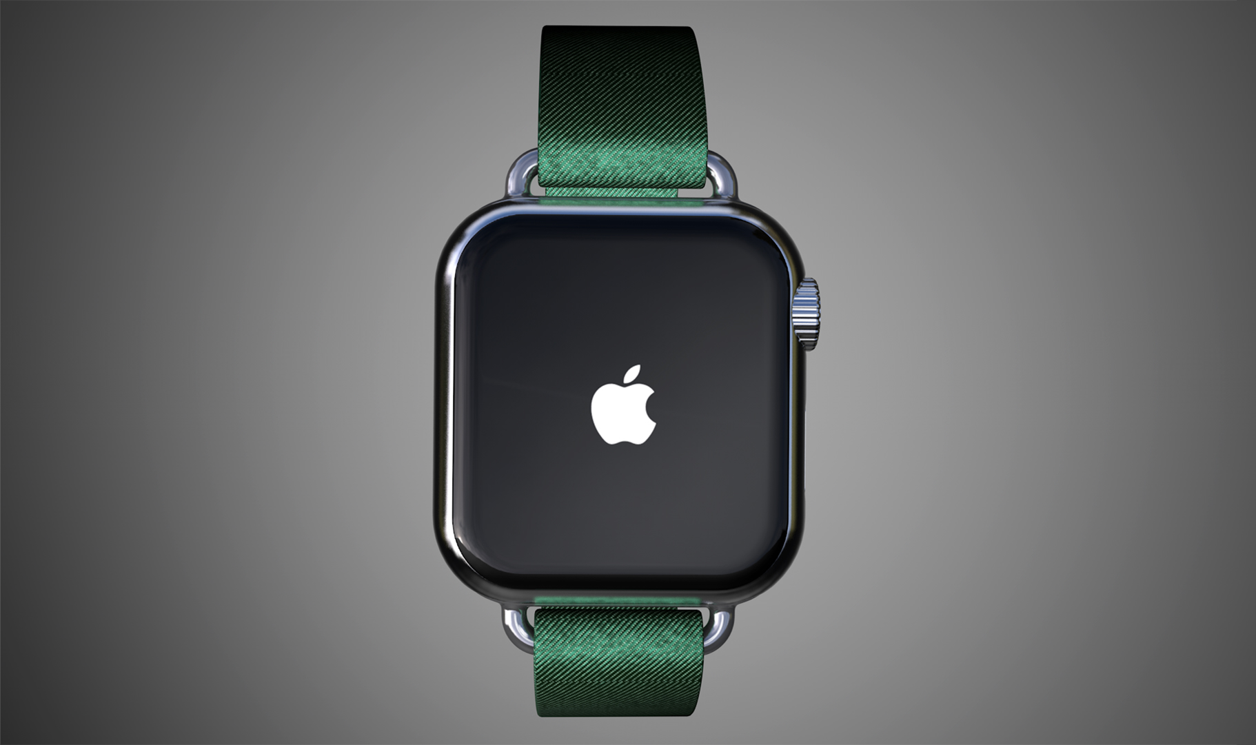 Apple watch with green band Grid Image